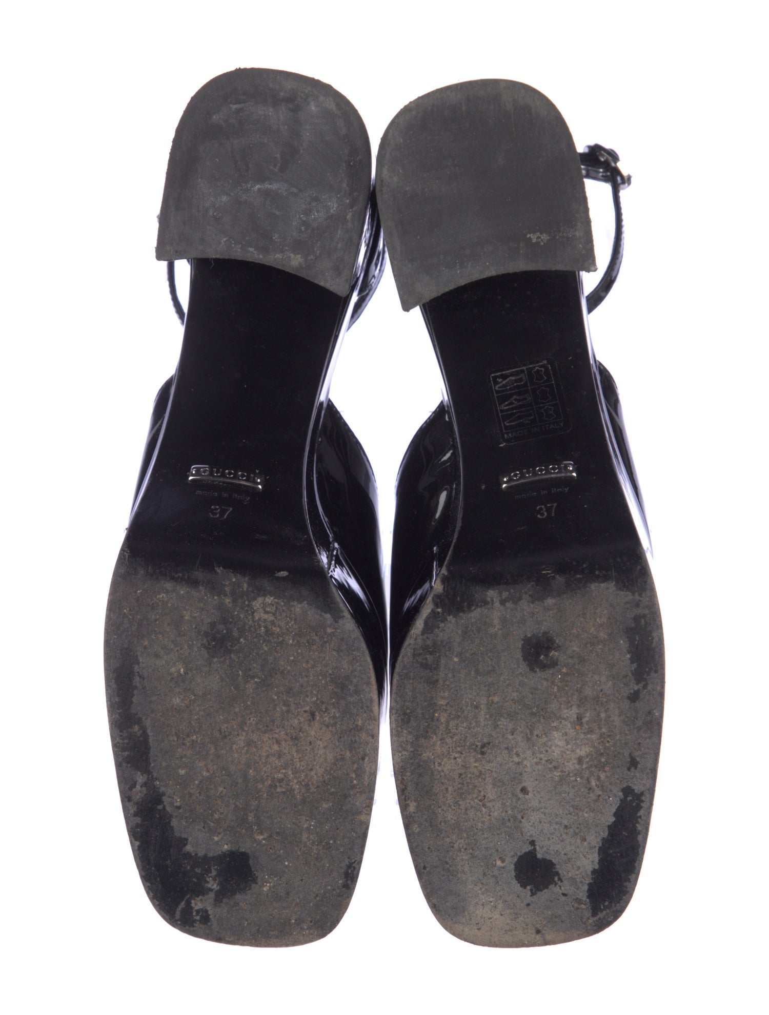 Gucci Running GG Logo Patent Leather D'Orsay Pumps
